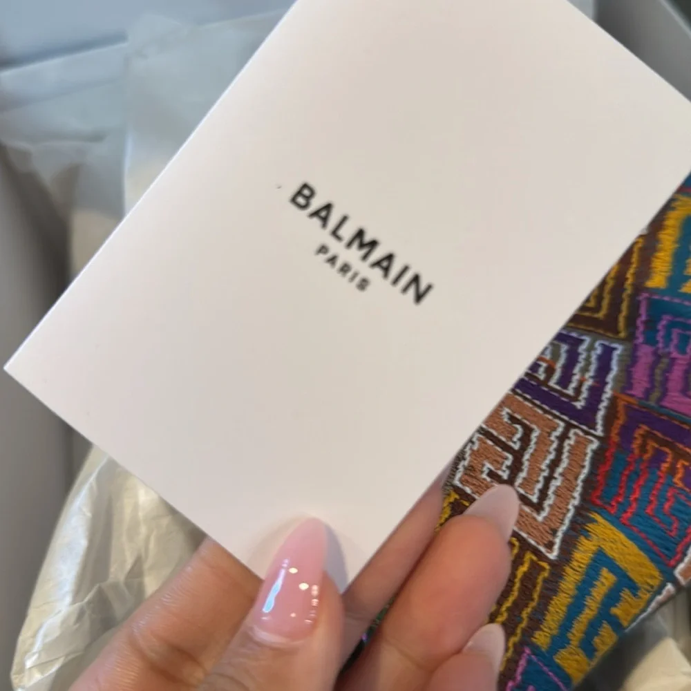 BALMAIN Ulla Tapestry Monogram Mules - Picture 9 of 12